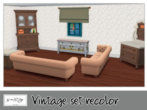 Sims 4 — CL Vintage set recolor by so87g — - Vintage bookshelf: cost 100$, 6 colors, you can find it in surfaces -