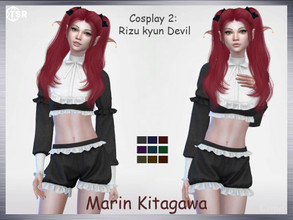 Sims 4 — Marin Kitagawa - Cosplay #2 by Garfiel — - 9 colours - Everyday, party, formal - Base game compatible - HQ