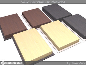 Sims 4 — Venus BedFrame for DoubleBed by Mincsims — Basegame Compatible 6 swatches