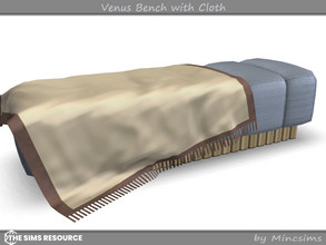 Sims 4 — Venus Bench with Cloth by Mincsims — Basegame Compatible 10 swatches