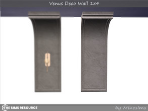 Sims 4 — Venus Deco Wall 1x4 by Mincsims — Basegame Compatible 10 swatches