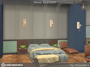 Sims 4 — Venus Bedroom Part.01 by Mincsims — The set consists of 9 Packages. Venus Bedding for DoubleBed Venus BedFrame