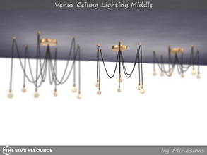 Sims 4 — Venus Ceiling Lighting Middle by Mincsims — Basegame Compatible 5 swatches