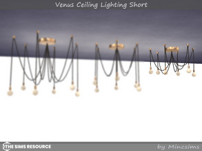 Sims 4 — Venus Ceiling Lighting Short by Mincsims — Basegame Compatible 5 swatches