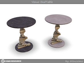 Sims 4 — Venus EndTable by Mincsims — Basegame Compatible 2 swatches