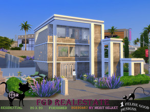Sims 4 — FGD RealEstate 2022046 by Merit_Selket — downtown City House with pool, built in Del Sol Valley 20 x 20 only TSR