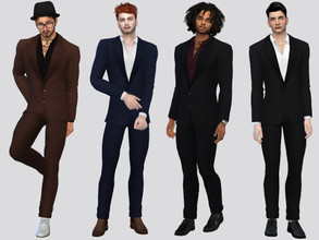 Sims 4 — Silvester Openshirt Suit by McLayneSims — TSR EXCLUSIVE Standalone item 8 Swatches MESH by Me NO RECOLORING