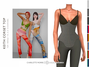 Sims 4 — Keith Corset Top by Charlotte_Morris — Keith Corset Top 8 swatches Feminine Young Adult, Adult, Elder New mesh