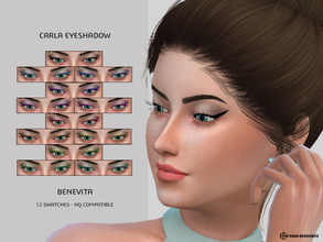 Sims 4 — Carla Eyeshadow [HQ] by Benevita — Carla Eyeshadow HQ Mod Compatible 12 Swatches I hope you like! :)
