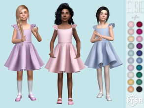 Sims 4 — Elsie Dress by Sifix2 — A short dress with ruffles in 20 colors for child sims. Thank you to all creators for