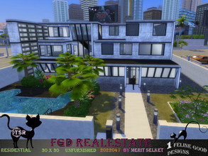 Sims 4 — FGD RealEstate 2022047 by Merit_Selket — downtown City-Mansion, with pool, built in Del Sol Valley 30 x 30 only