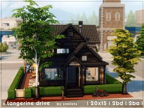 Sims 4 — Tangerine drive by similots — x no cc x lot: Evergreen Harbor | Canal Corner