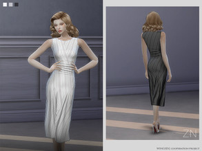 Sims 4 — ZN-TWILL SKIRT by ZNsims — The dress design details are: twill, sleeveless. 3 colors. This is a cooperative