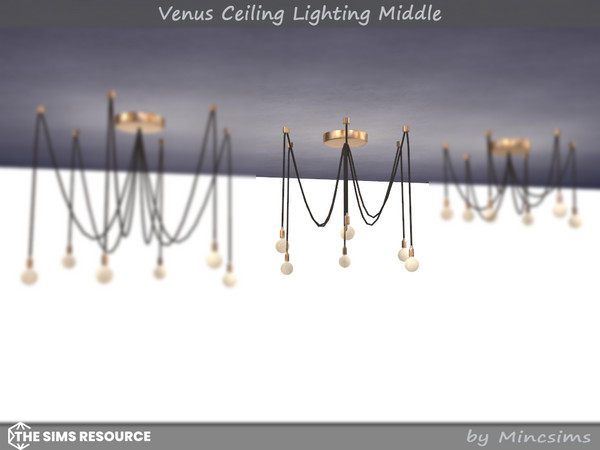 Sims 4 — Venus Ceiling Lighting Middle by Mincsims — Basegame Compatible 5 swatches