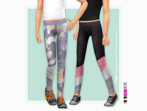 Sims 4 — Athletic Pants for Girls by lillka — Athletic Pants for Girls 6 swatches Base game compatible Custom thumbnail