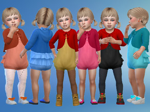 Sims 4 — Onesie ruffle pants and jacket by TrudieOpp — Onesie ruffle pants and jacket in 6 plain colors