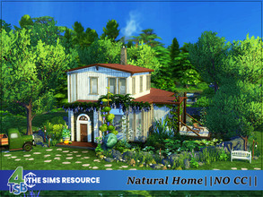 Sims 4 — Natural Home by Bozena — The house is located in the Bramblewood. Henford -on-Bagley. Lot: 40 x 30 Value: $ 79