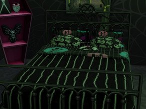 Sims 4 — The Nightmare Before Christmas Bed by simsloverxyz — The Nightmare Before Christmas Themed Bed