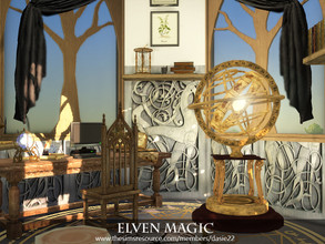 Sims 4 — Elven Magic by dasie22 — Elven Magic is a mysterious study room built on an octagonal plan plus a niche. Please,