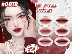 Sims 4 — 333-RINI lipstick by asan333 — HQ mod compatible custom thumbnail Reuploading to any forum or website is not