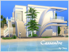 Sims 4 — Cassandre (No CC) by philo — Cassandre is built on a small lot (20x20). It has a master bedroom en-suite and a
