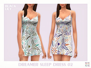 Sims 4 — Dreamer Sleep Dress 02 by Black_Lily — YA/A/Teen 4 Swatches New item