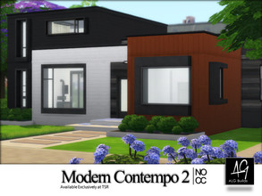 Sims 4 — Modern Contempo 2 by ALGbuilds — Modern Contempo 2 is a two bedroom, one bath home. It has an open floor plan