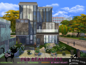 Sims 4 — FGD RealEstate 2022051 by Merit_Selket — City home for a couple, on a small lot, built in New Crest 20 x 15 only