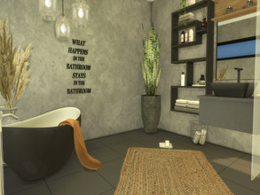 Sims 4 — Inzo Bathroom by Suzz86 — Inzo is a fully furnished and decorated bathroom. Size: 6x4 Value: $ 7,100 Short Walls