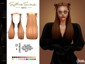 Sims 4 — Paola Hairstyle by sehablasimlish — I hope you like it and enjoy it.
