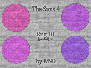 Sims 4 — M90 Rug [pastel] v1 by Mircia90 — Rug in 8 colors. Texture by M90.