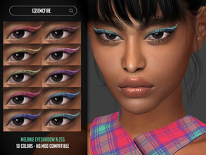 Sims 4 — Melanie Eyeshadow N.255 by IzzieMcFire — Melanie Eyeshadow N.255 contains 10 colors in hq texture. Standalone