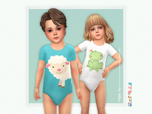 Sims 4 — Toddler Onesie 19 by lillka — Toddler Onesie 19 You will find it in the bottom category 6 swatches Base game