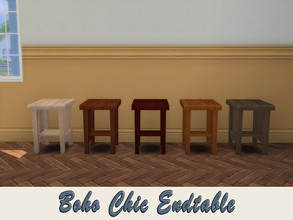Sims 4 — Boho Chic Endtable by xXSavannahXx2 — cost 105$, 5 swatches, you can find it in surfaces - end table
