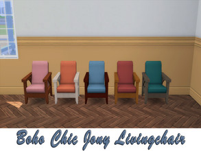 Sims 4 — Boho Chic Jony livingchair by xXSavannahXx2 — cost 150$, 5 swatches, you can find it in comfort - chair (living)