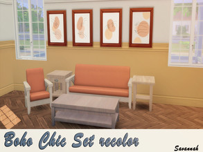 Sims 4 — Boho Chic Set recolor by xXSavannahXx2 — - Boho Chic Coffeetable: cost 60$, 5 swatches, you can find it in