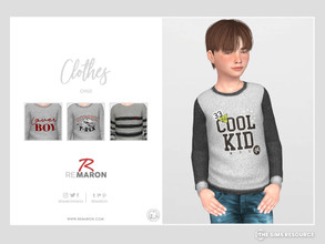 Sims 4 — Graphic Sweater 01 for Child by remaron — Sweater for Child in The Sims 4 ReMaron_C_GraphicSweater01 -10
