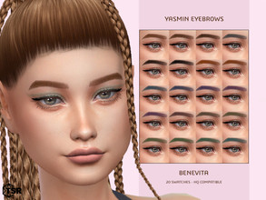 Sims 4 — Yasmin Eyebrows [HQ] by Benevita — Yasmin Eyebrows HQ Mod Compatible 20 Swatches I hope you like! :)