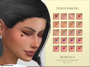 Sims 4 — Fiona Diamond [HQ] by Benevita — Fiona Diamond HQ Mod Compatible 20 Swatches Right & Left I hope you like!