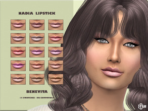 Sims 4 — Nadia Lipstick [HQ] by Benevita — Nadia Lipstick HQ Mod Compatible 15 Swatches I hope you like! :)