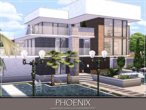 Sims 4 — Phoenix by MychQQQ — Lot: 50x40 Value: $ 316,855 Lot Type: Residential House Contains: - 3 bedrooms - 5
