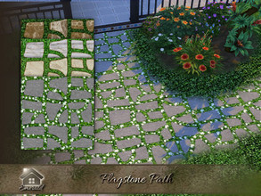 Sims 4 — Flagstone Path by Emerald — Flagstone is a natural stone that can add style to any garden space.