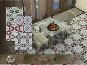Sims 4 — Patterned Tile by Emerald — Patterned tile is an elegant design that is great for any traditional look.
