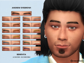 Sims 4 — Andrew Eyebrows [HQ] by Benevita — Andrew Eyebrows HQ Mod Compatible 25 Swatches I hope you like! :)
