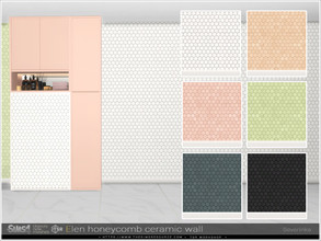 Sims 4 — Elen honeycomb ceramic wall by Severinka_ — Elen honeycomb ceramic wall From the set 'Elen bathroom' Build / Buy