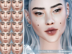 Sims 4 — Lisa Face Moles by MSQSIMS — These face moles are available in 10 swatches. It is suitable for Female/Male from
