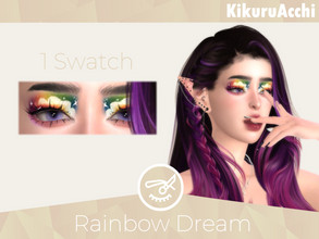 Sims 4 — Rainbow Dream Eyeshadow by siyahanime — - It is suitable for Female and Male. ( Teen to Elder ) - 1 swatch - Non
