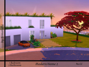 Sims 4 — Modern Home 2 by Simara84 — a modern Home with one Bedroom and two bathrooms, fully furnished and decorated.