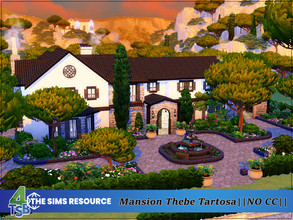 Sims 4 — Mansion Thebe Tartosa by Bozena — The house is located in the Porto Luminoso . - Tartosa. Lot: 50 x 50 Value: $