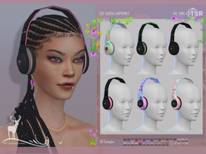 Sims 4 — AURISK EARPHONES by DanSimsFantasy — Accessory: headphones. samples: 35 Location: hat. Cloning object: Base of